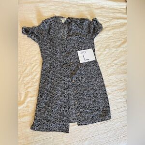 Monteau Black and White Floral Dress